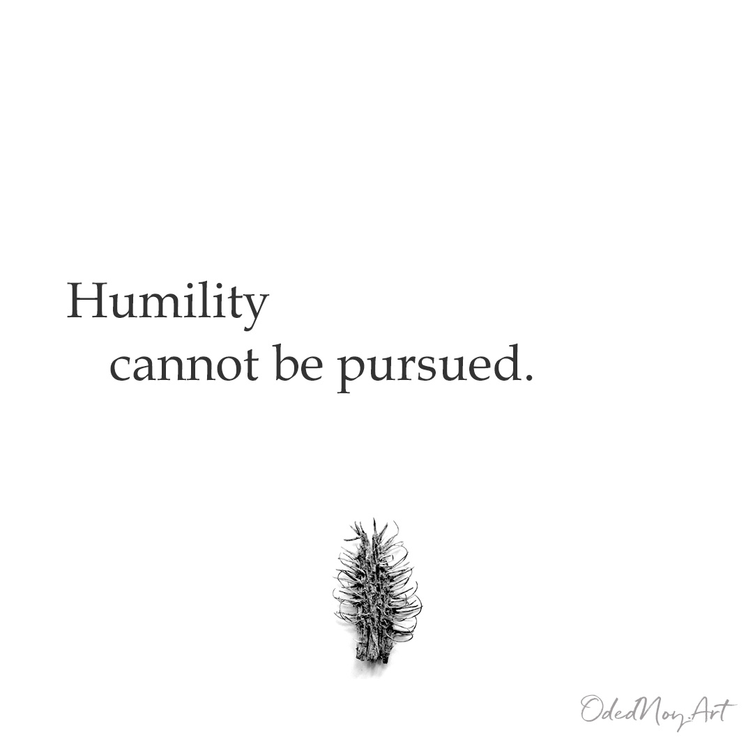 Humility cannot be pursued.