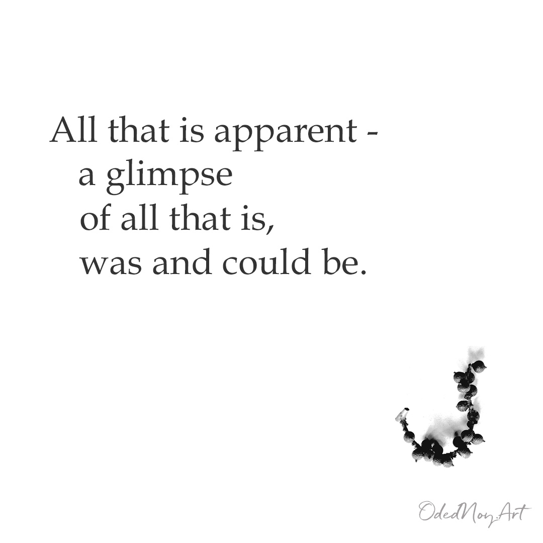 All that is apparent - a glimpse of all that is, was and could be.