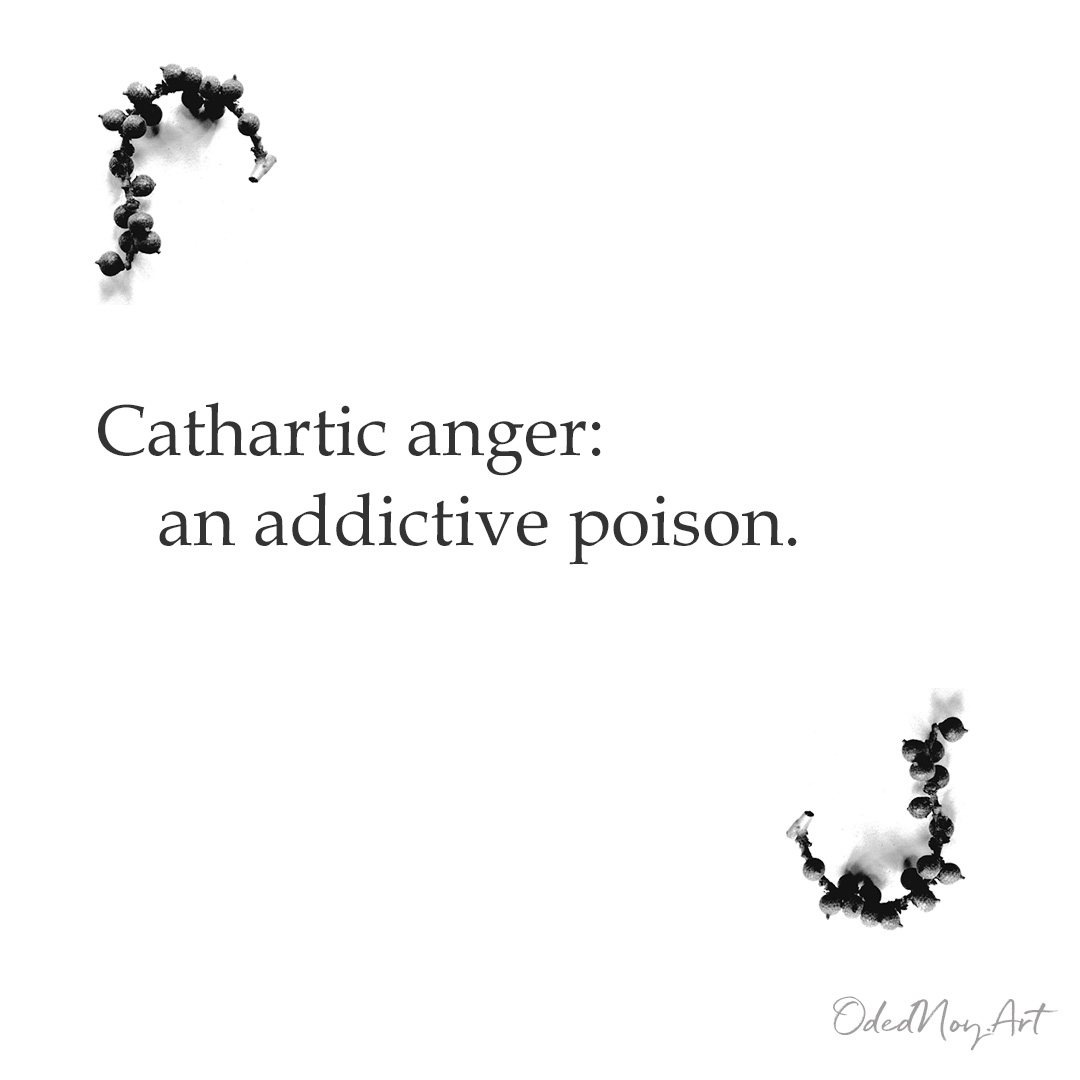 Cathartic anger: an addictive poison.