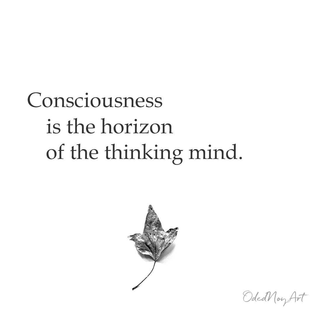  Consciousness is the horizon of the thinking mind.