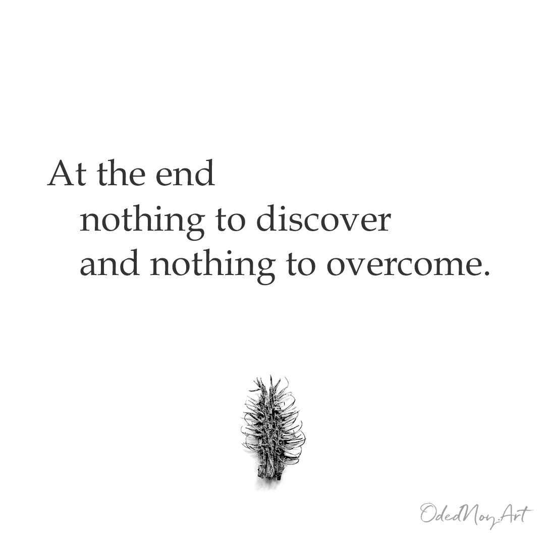  At the end nothing to discover and nothing to overcome.